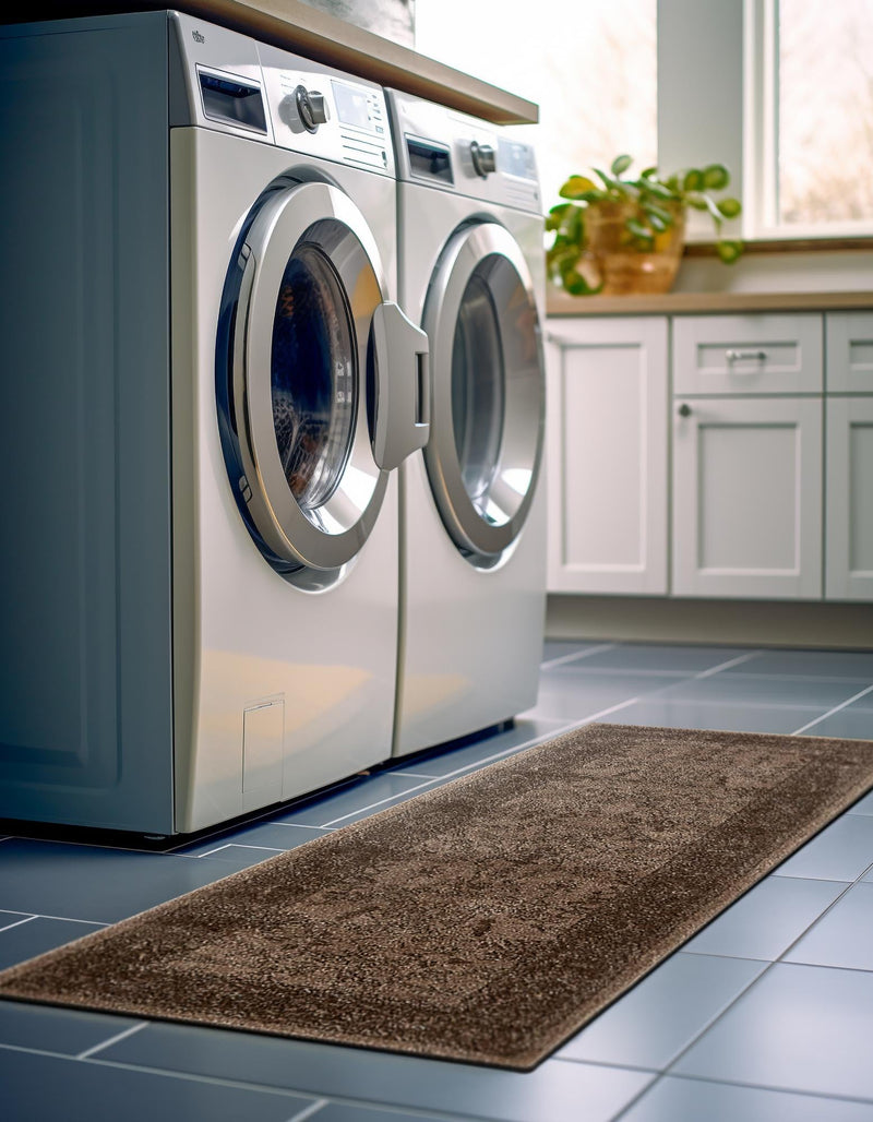 Horizon Collection Area Rug - Apex (Brown) Runner Brown lifestyle 45