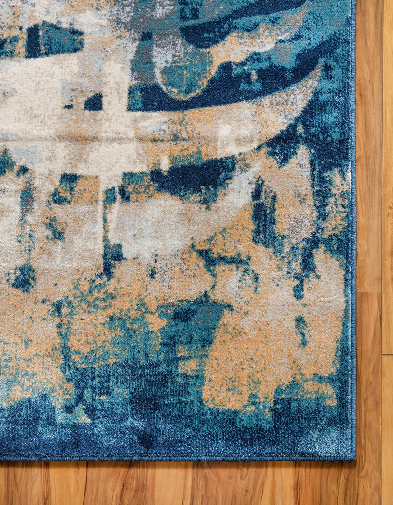 Celestial Haven Collection Area Rug - Celestia Rectangle Navy Blue lifestyle 9
