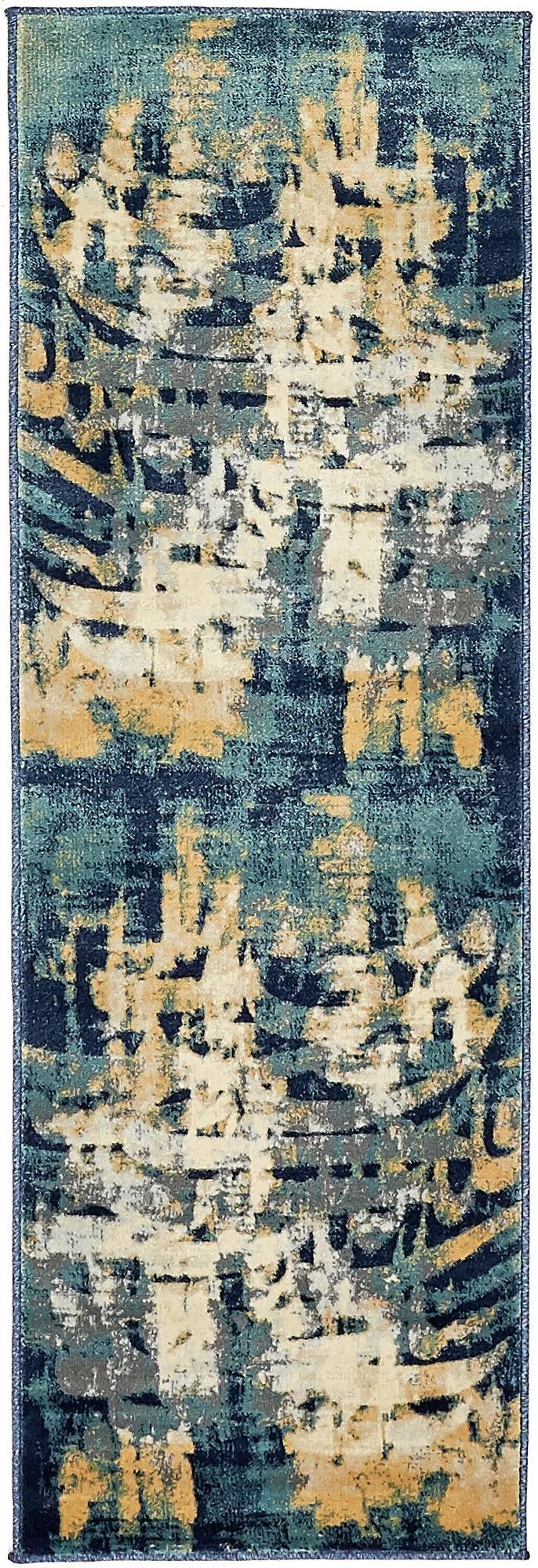 Celestial Haven Collection Area Rug - Celestia Runner Navy Blue lifestyle 11