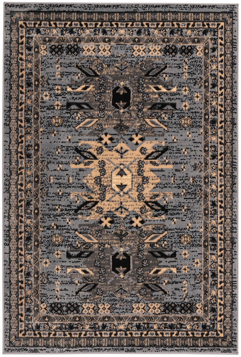 Tabriz Tapestries Collection Area Rug - Azerbaijan (Gray) Rectangle Gray Main
