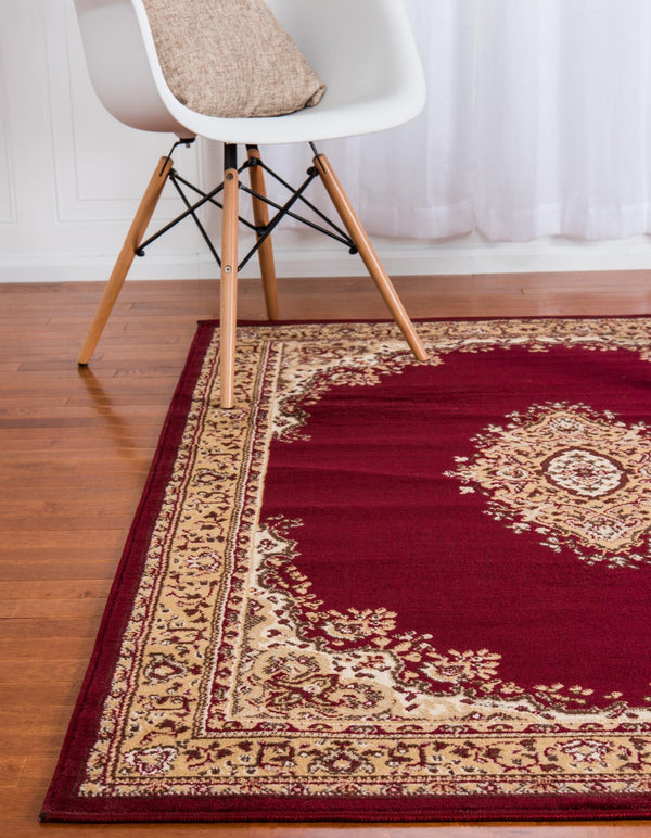 Tabriz Tapestry Collection Area Rug - Azerbaijan (Burgundy) Rectangle Burgundy lifestyle 4