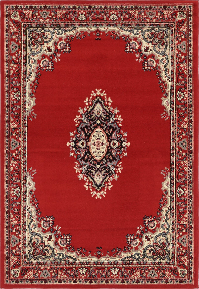 Tabriz Tapestry Collection Area Rug - Azerbaijan (Red) Rectangle Red lifestyle 2
