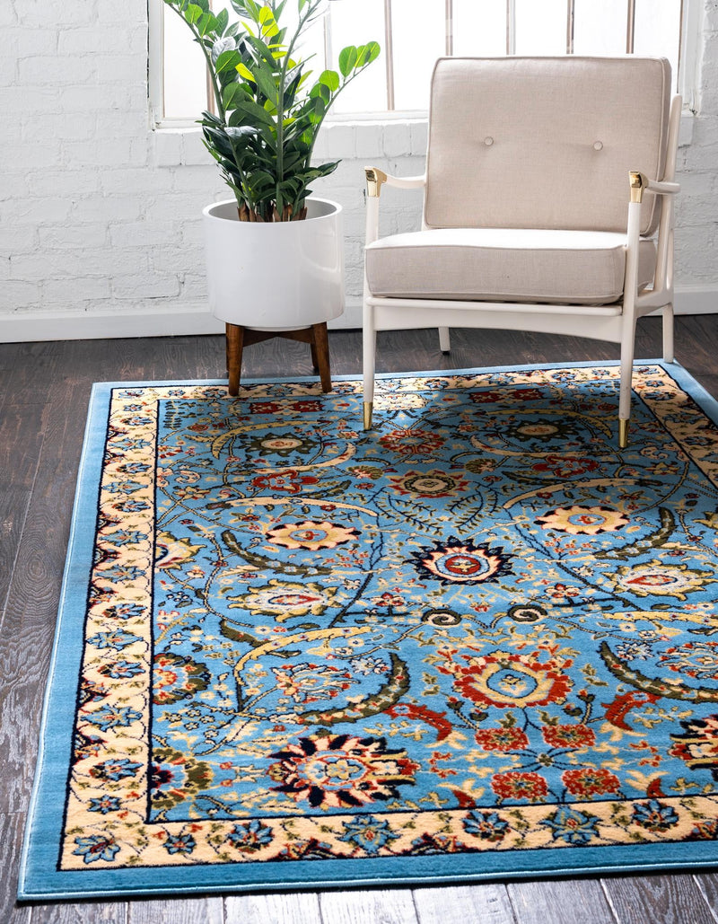 Tabriz Tapestry Collection Area Rug - Sahand (Blue) Rectangle Blue lifestyle 2
