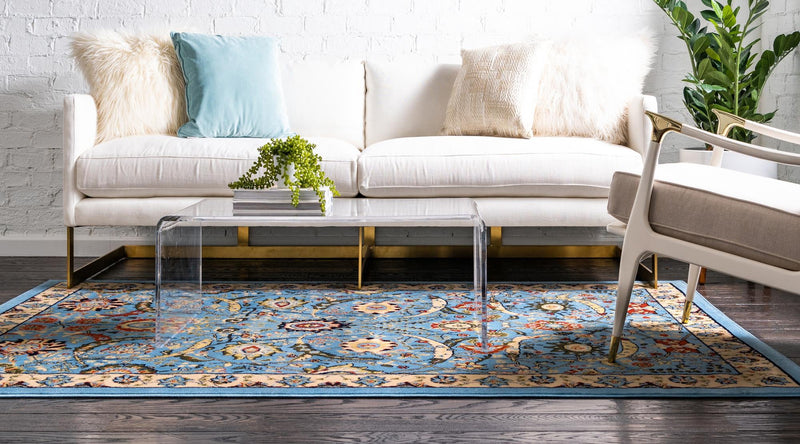 Tabriz Tapestry Collection Area Rug - Sahand (Blue) Rectangle Blue lifestyle 4