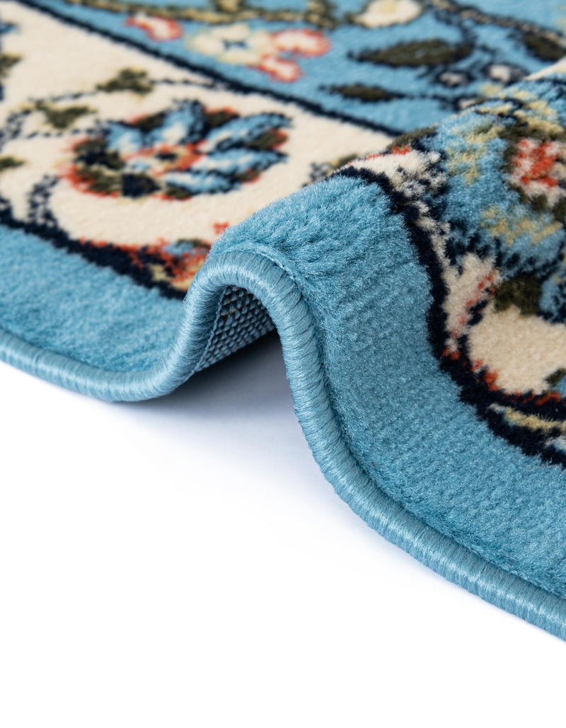 Tabriz Tapestry Collection Area Rug - Sahand (Blue) Round Blue lifestyle 41