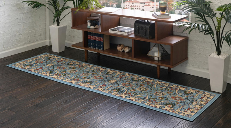 Tabriz Tapestry Collection Area Rug - Sahand (Blue) Runner Blue lifestyle 24
