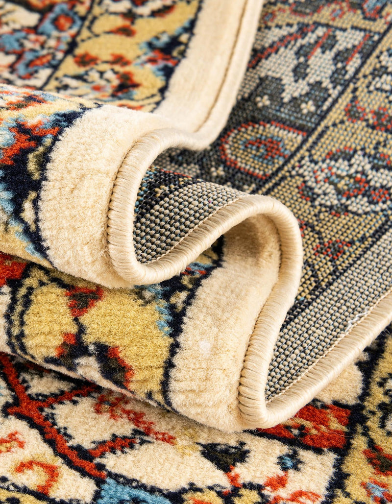 Tabriz Tapestry Collection Area Rug - Sahand (Cream) Round Cream lifestyle 30