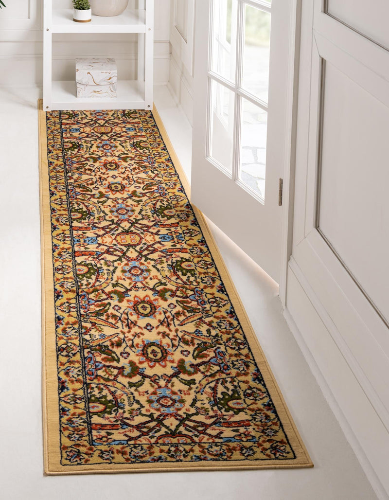 Tabriz Tapestry Collection Area Rug - Sahand (Cream) Runner Cream lifestyle 15