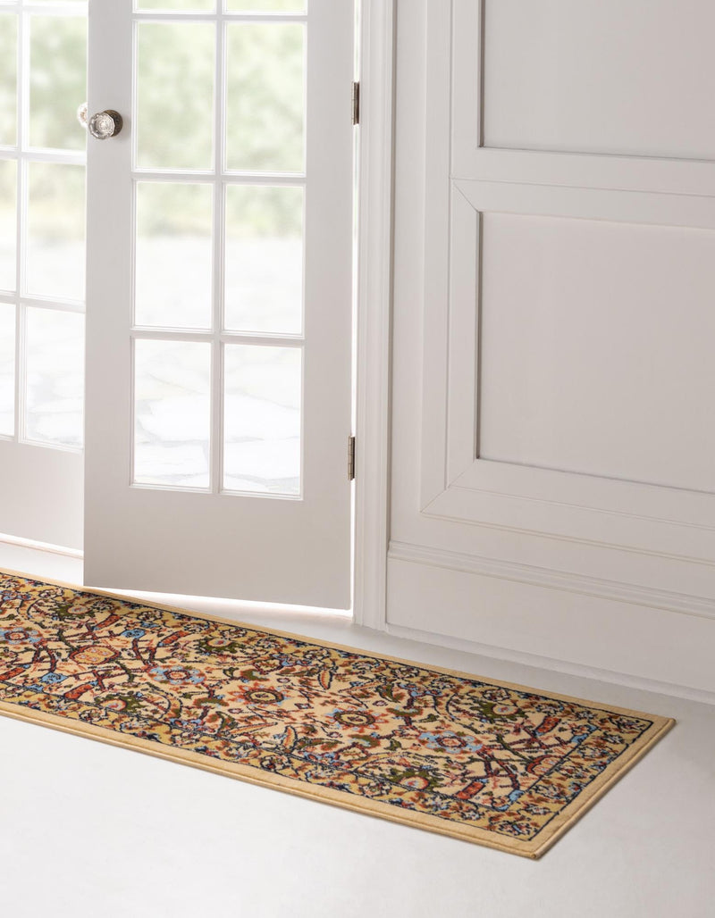 Tabriz Tapestry Collection Area Rug - Sahand (Cream) Runner Cream lifestyle 18