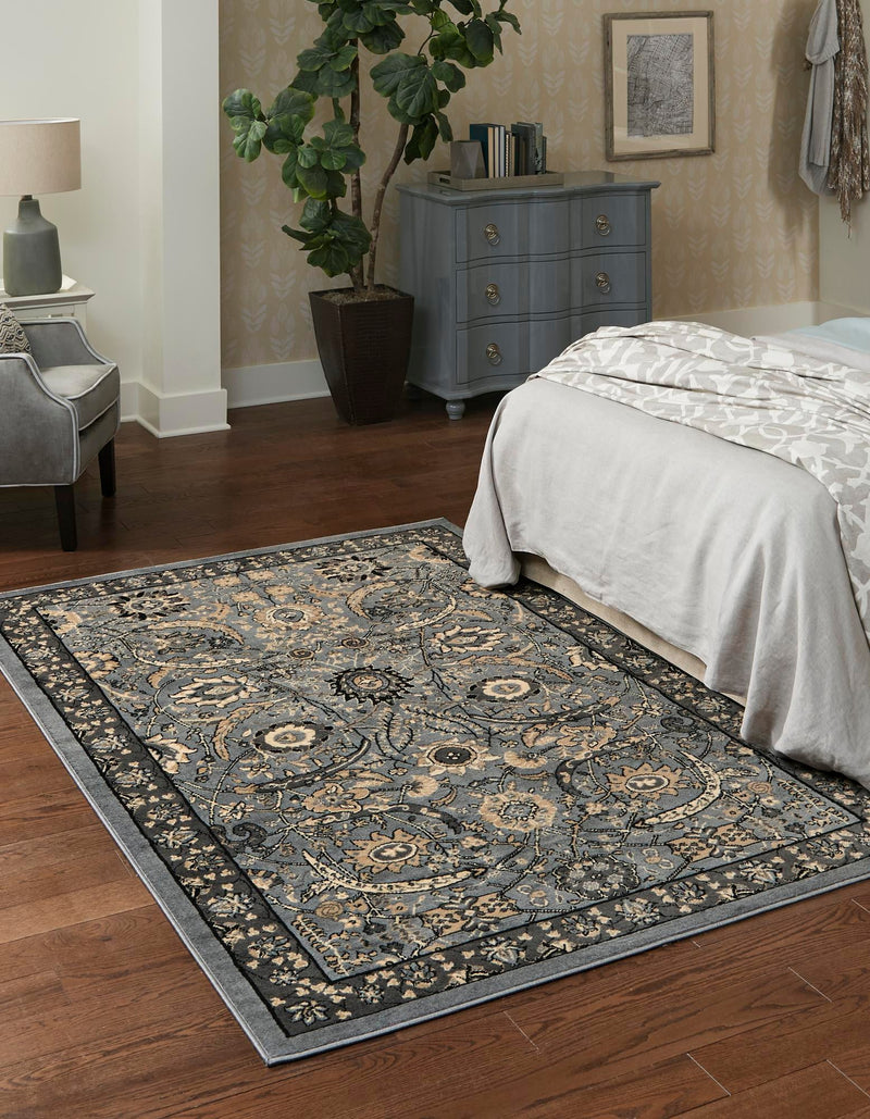 Tabriz Tapestry Collection Area Rug - Sahand (Dark Gray) Rectangle Dark Gray lifestyle 2
