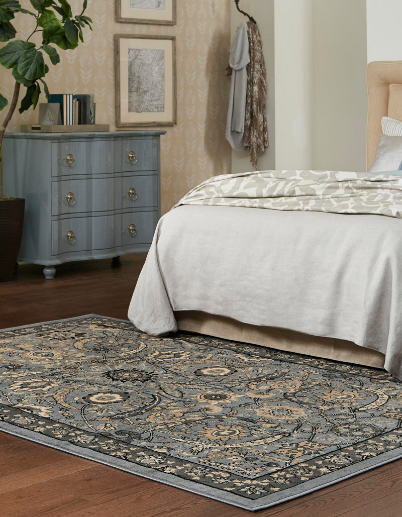 Tabriz Tapestry Collection Area Rug - Sahand (Dark Gray) Rectangle Dark Gray lifestyle 3