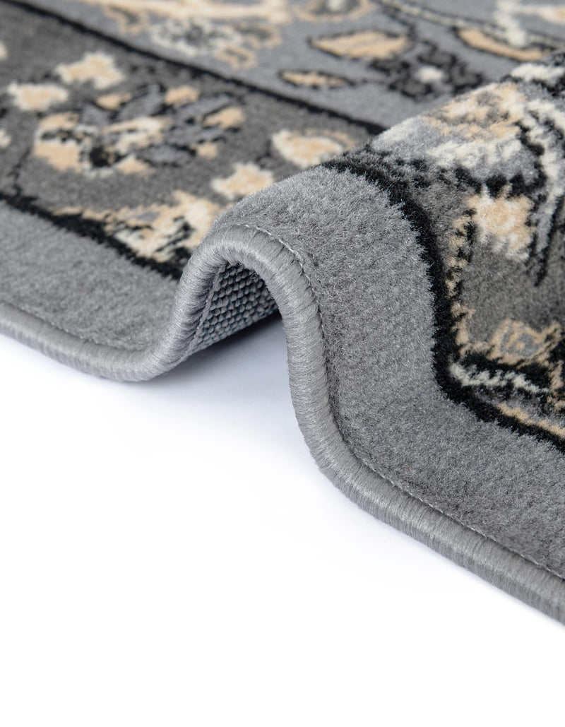 Tabriz Tapestry Collection Area Rug - Sahand (Dark Gray) Round Dark Gray lifestyle 41