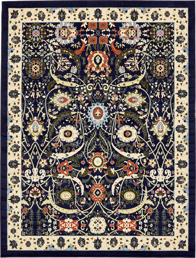 Tabriz Tapestry Collection Area Rug - Sahand (Navy Blue) Rectangle Navy Blue Main