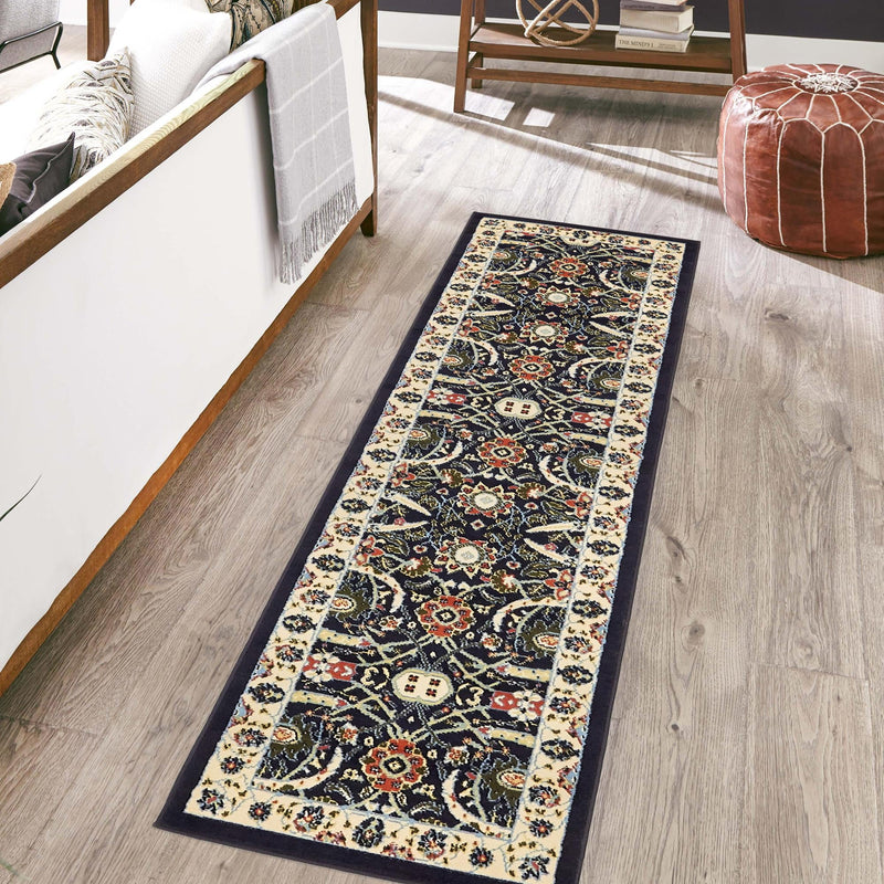 Tabriz Tapestry Collection Area Rug - Sahand (Navy Blue) Runner Navy Blue lifestyle 39