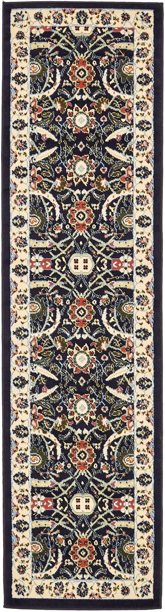 Tabriz Tapestry Collection Area Rug - Sahand (Navy Blue) Runner Navy Blue lifestyle 14