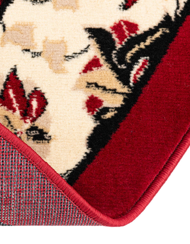 Tabriz Tapestry Collection Area Rug - Sahand (Red) Round Red lifestyle 37
