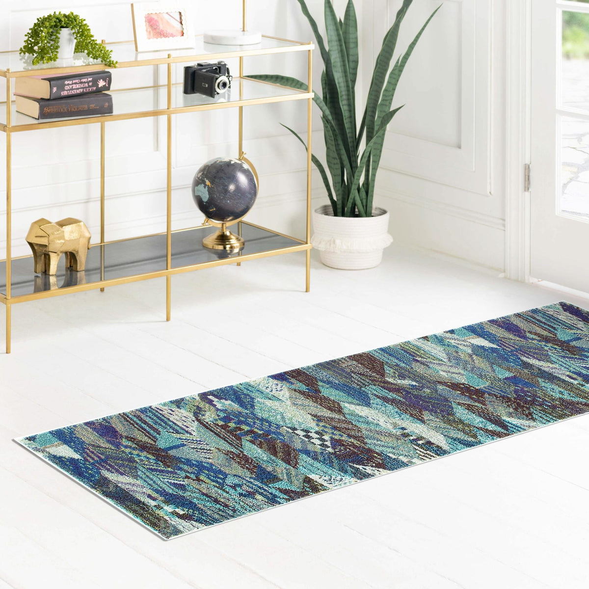 Sedona Vista Collection Area Rug - Yucca Runner Blue lifestyle 67