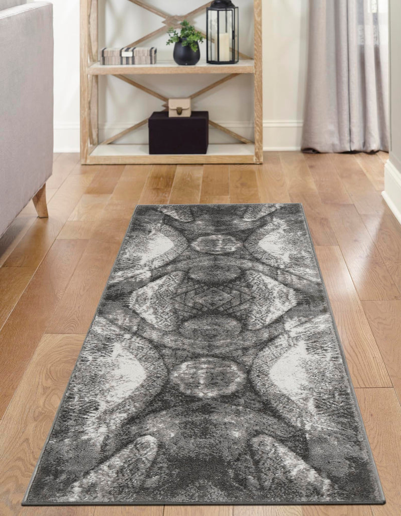 Riviera Elegance Collection Area Rug - Nice Runner Dark Gray lifestyle 10