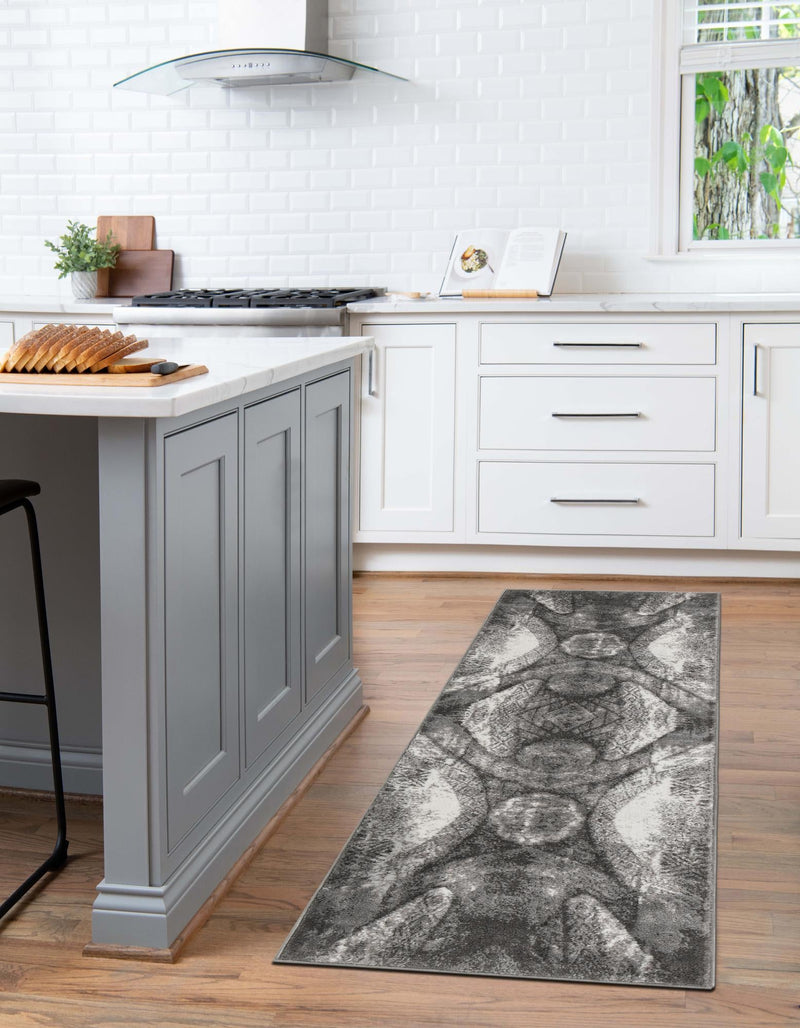 Riviera Elegance Collection Area Rug - Nice Runner Dark Gray lifestyle 19