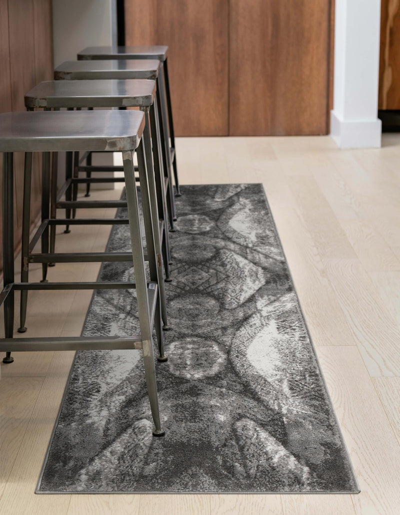 Riviera Elegance Collection Area Rug - Nice Runner Dark Gray lifestyle 25