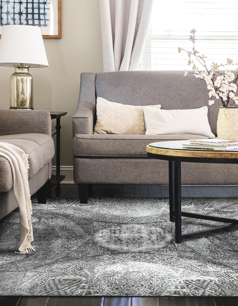 Riviera Elegance Collection Area Rug - Nice Rectangle Dark Gray lifestyle 4