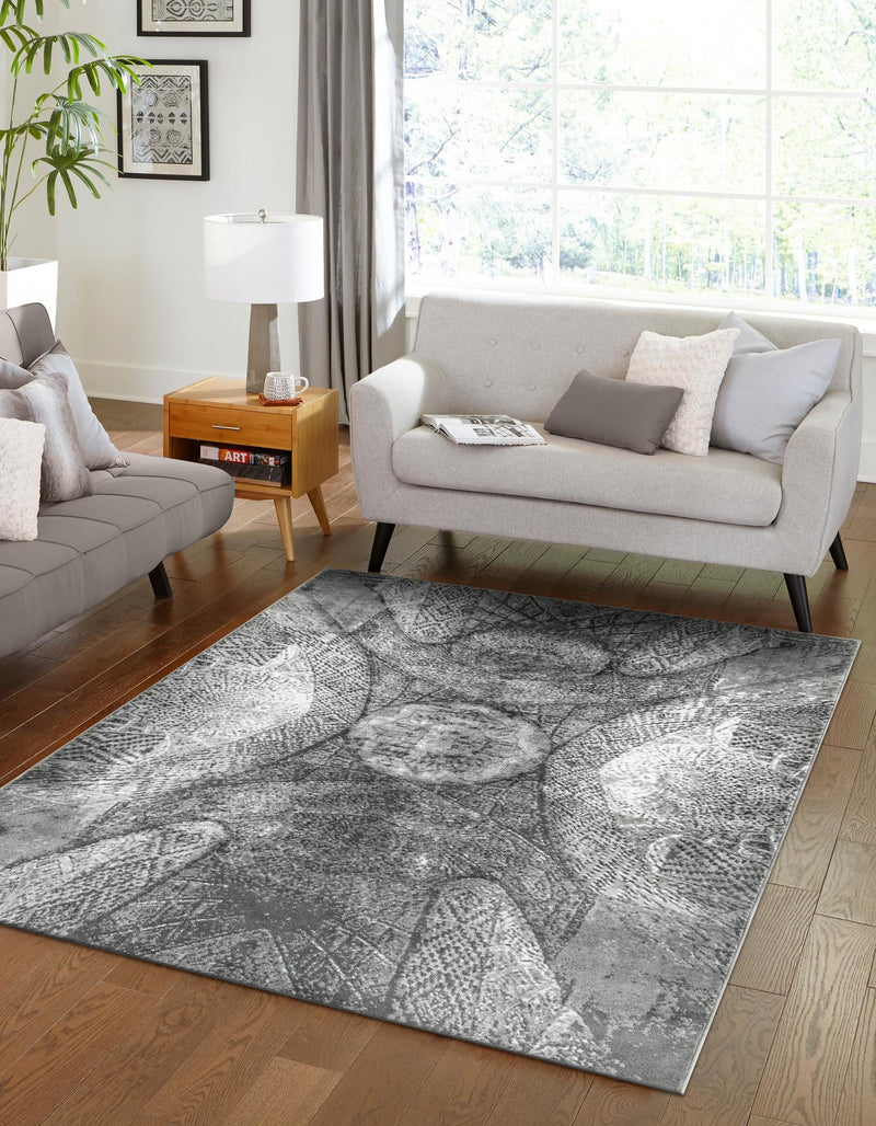 Riviera Elegance Collection Area Rug - Nice Rectangle Dark Gray lifestyle 10