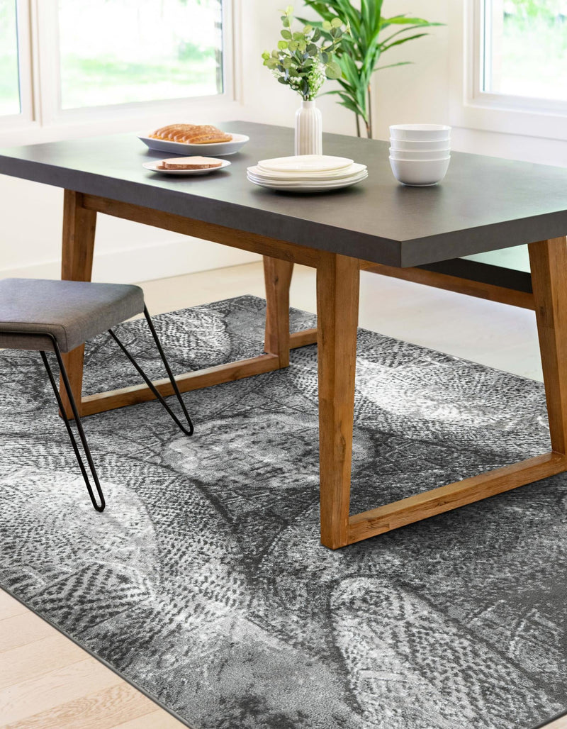 Riviera Elegance Collection Area Rug - Nice Rectangle Dark Gray lifestyle 12