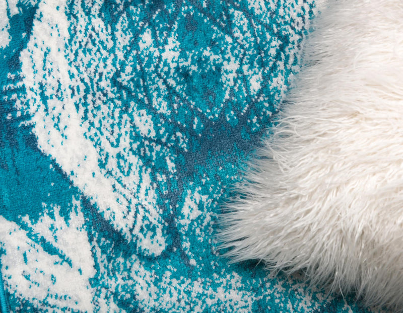 Riviera Elegance Collection Area Rug - Nice Runner Turquoise lifestyle 4
