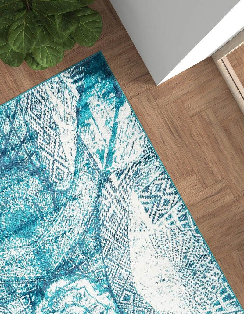 Riviera Elegance Collection Area Rug - Nice Rectangle Turquoise lifestyle 19