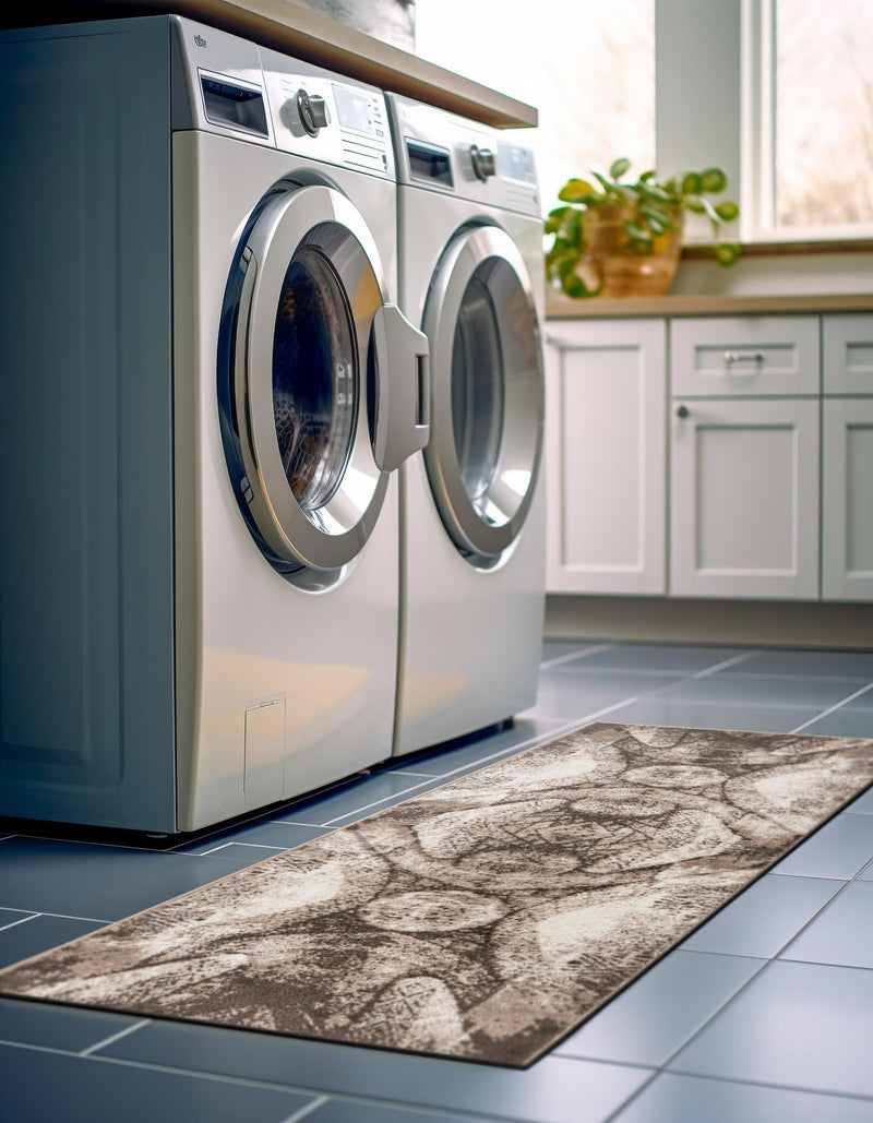 Riviera Elegance Collection Area Rug - Nice Runner Brown lifestyle 3