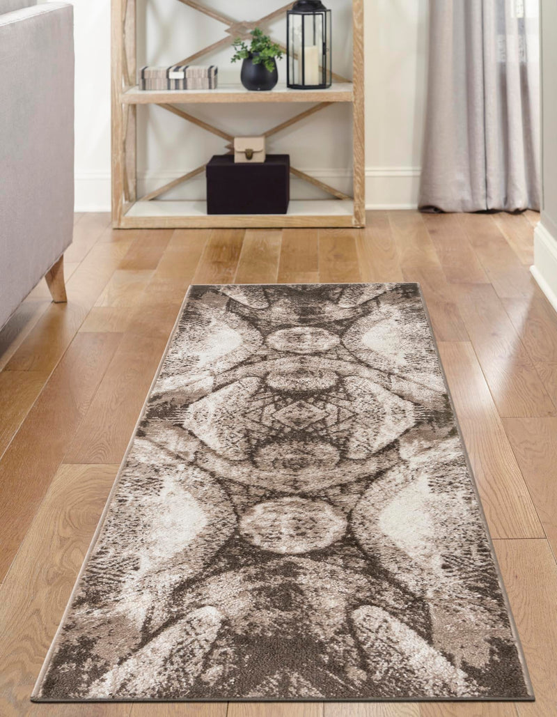 Riviera Elegance Collection Area Rug - Nice Runner Brown lifestyle 10