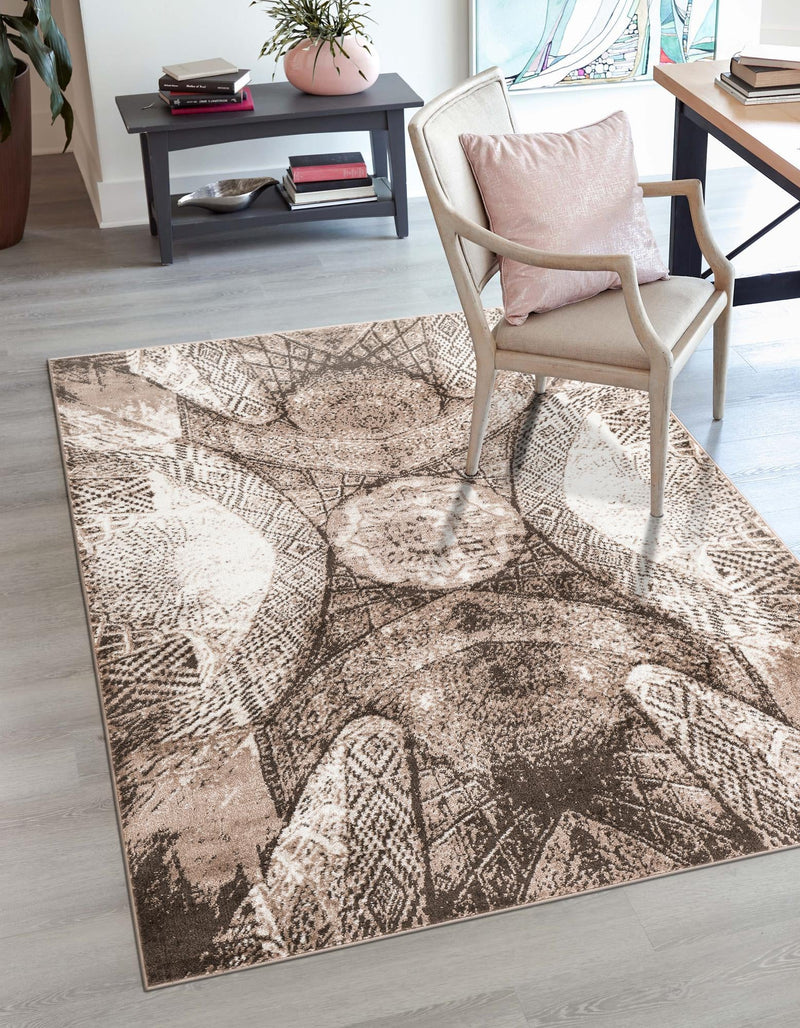 Riviera Elegance Collection Area Rug - Nice Rectangle Brown lifestyle 0