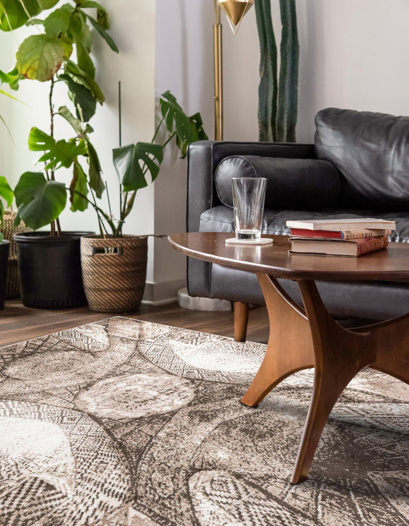 Riviera Elegance Collection Area Rug - Nice Rectangle Brown lifestyle 13