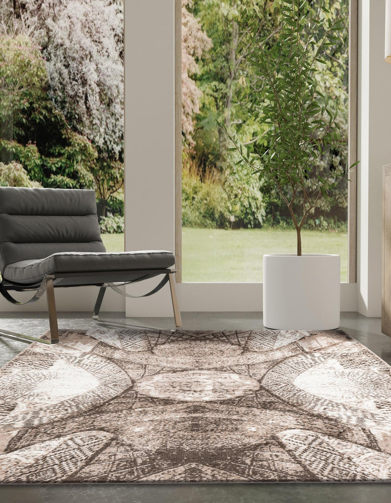 Riviera Elegance Collection Area Rug - Nice Rectangle Brown lifestyle 19