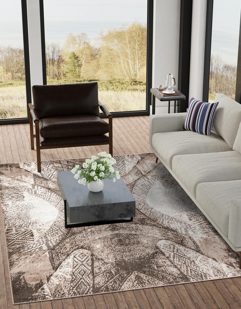 Riviera Elegance Collection Area Rug - Nice Rectangle Brown lifestyle 22