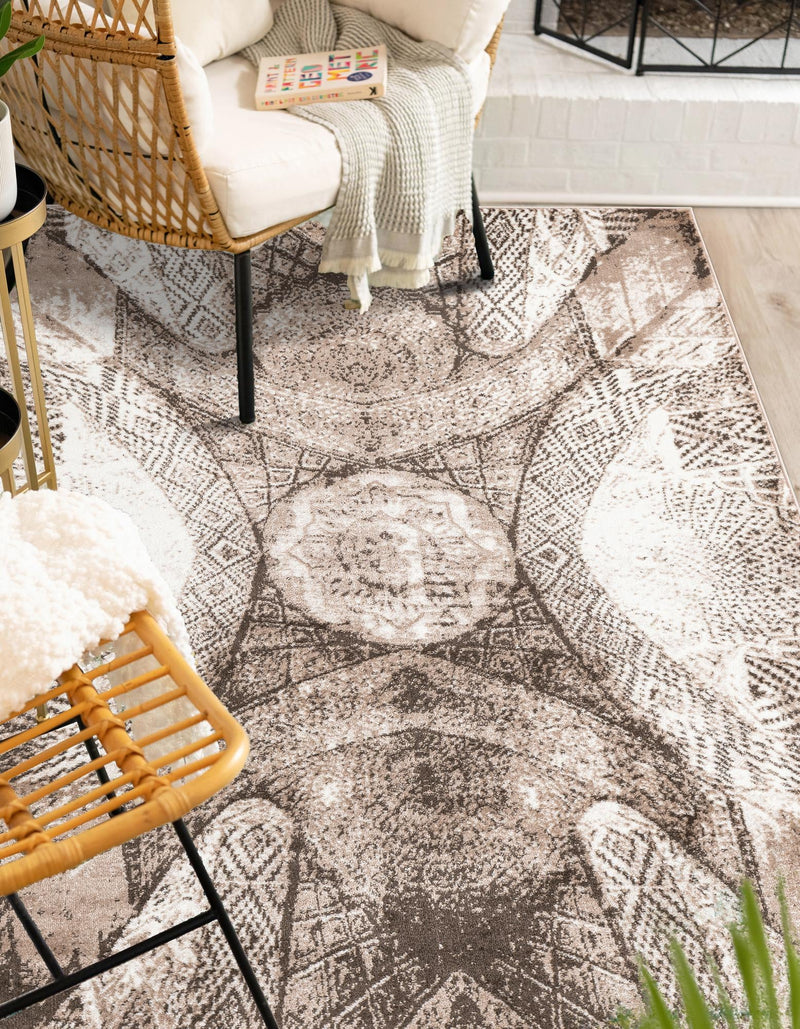 Riviera Elegance Collection Area Rug - Nice Rectangle Brown lifestyle 25