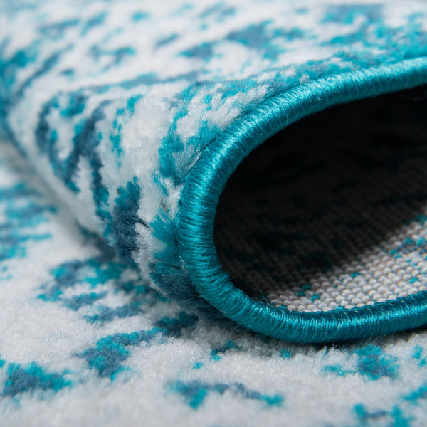 Riviera Elegance Collection Area Rug - Eze Rectangle Turquoise lifestyle 30