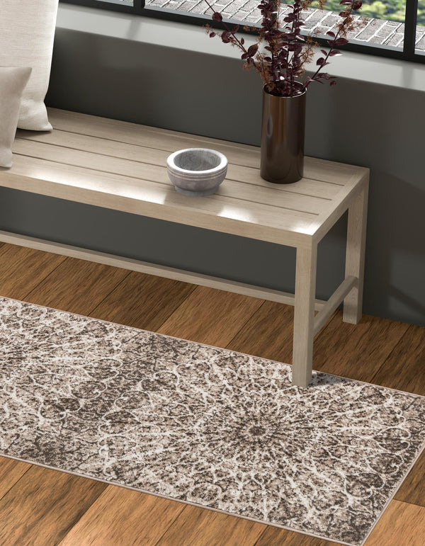 Riviera Elegance Collection Area Rug - Eze Runner Brown lifestyle 3