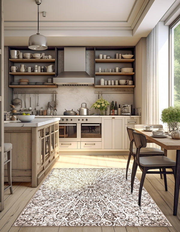 Riviera Elegance Collection Area Rug - Eze Rectangle Brown lifestyle 24
