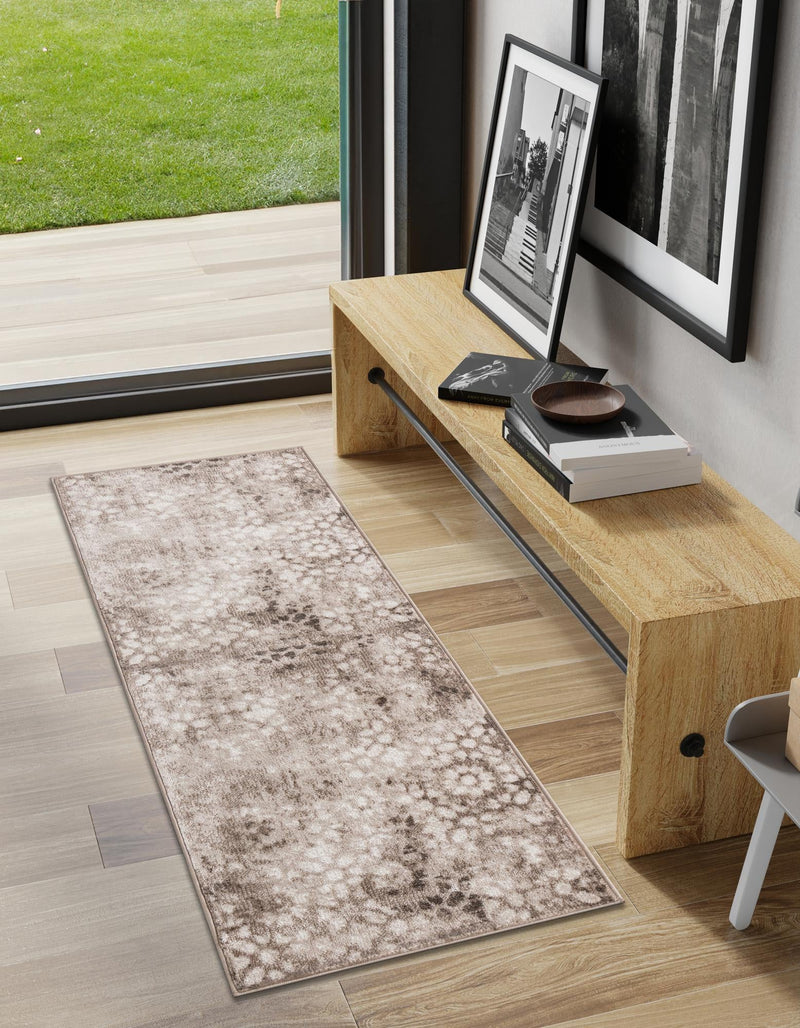 Riviera Elegance Collection Area Rug - Vence Runner Brown lifestyle 51