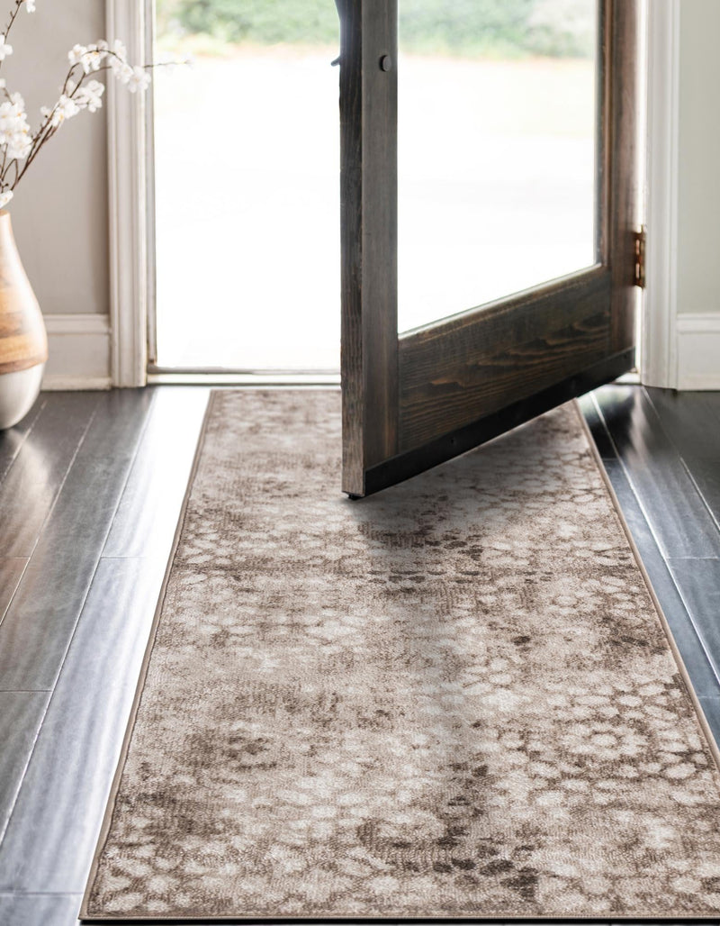 Riviera Elegance Collection Area Rug - Vence Runner Brown lifestyle 58