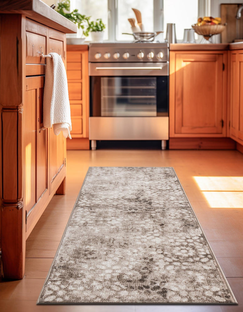 Riviera Elegance Collection Area Rug - Vence Runner Brown lifestyle 100