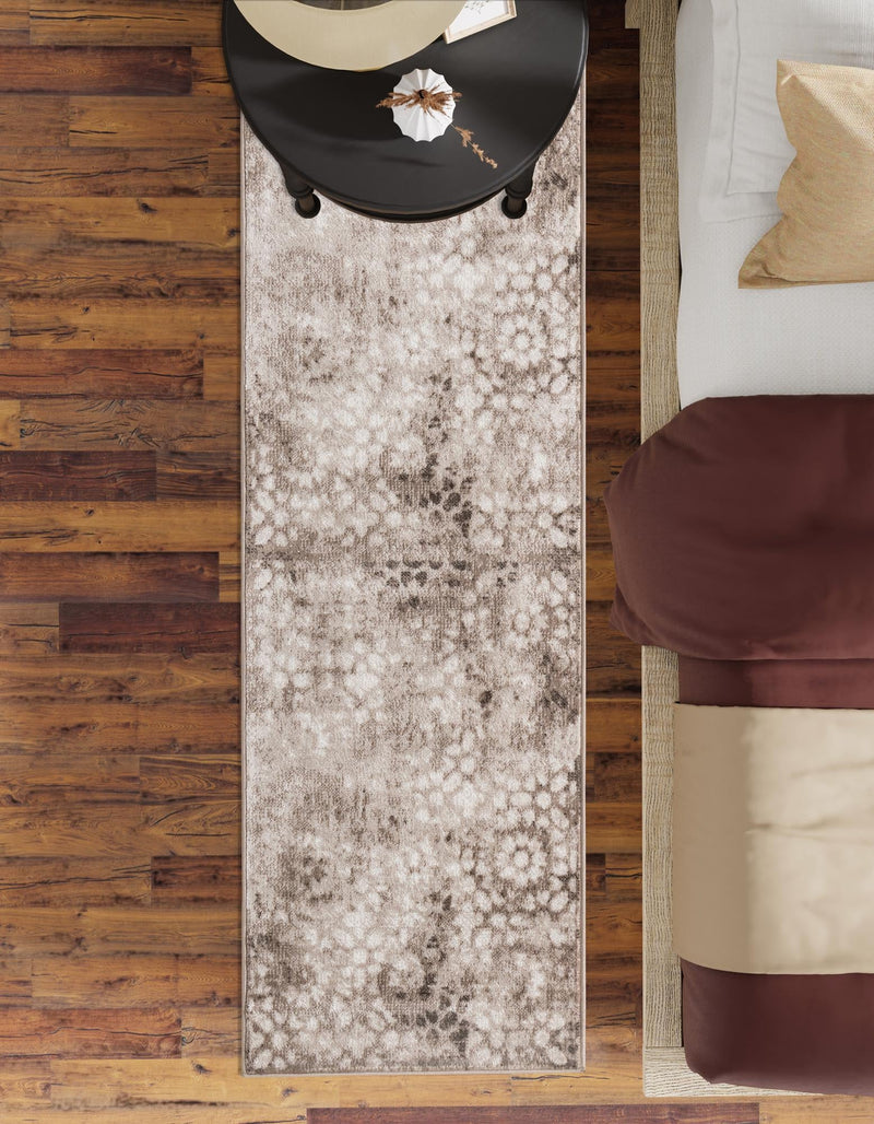 Riviera Elegance Collection Area Rug - Vence Runner Brown lifestyle 113