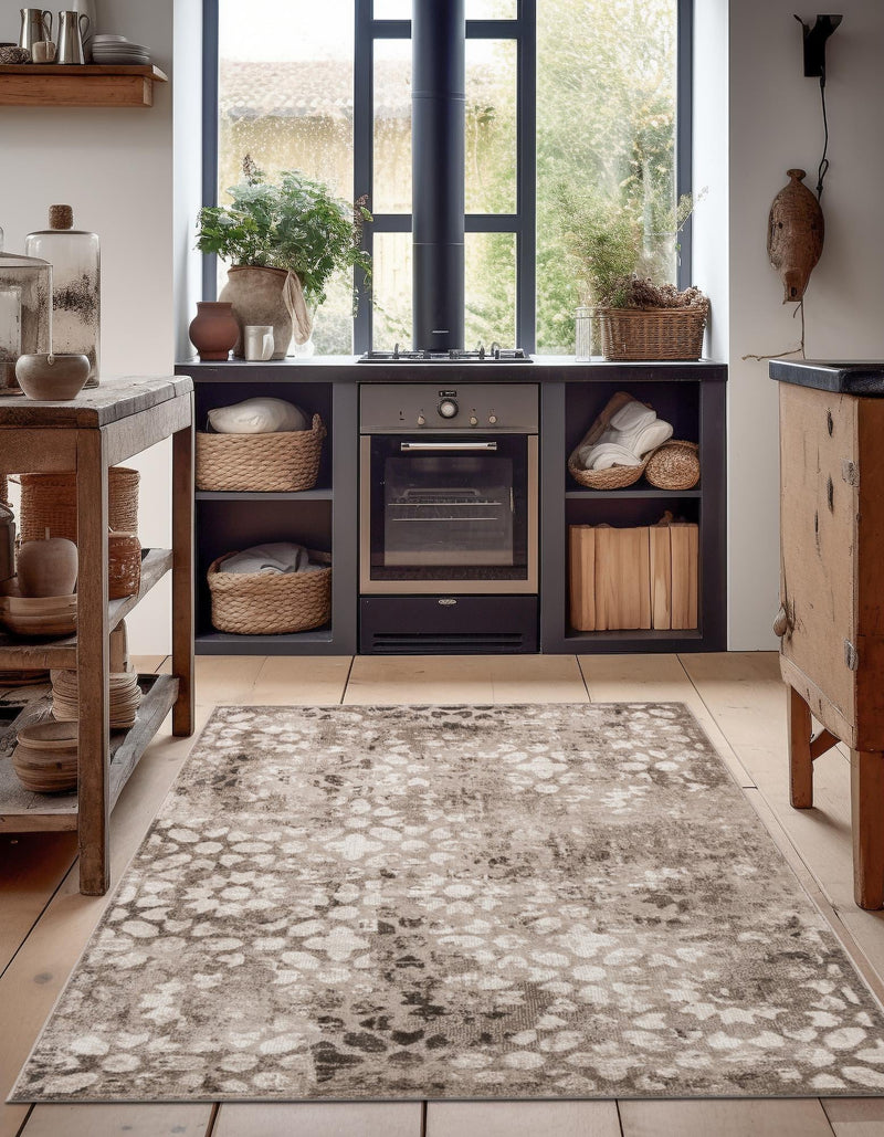 Riviera Elegance Collection Area Rug - Vence Rectangle Brown lifestyle 5