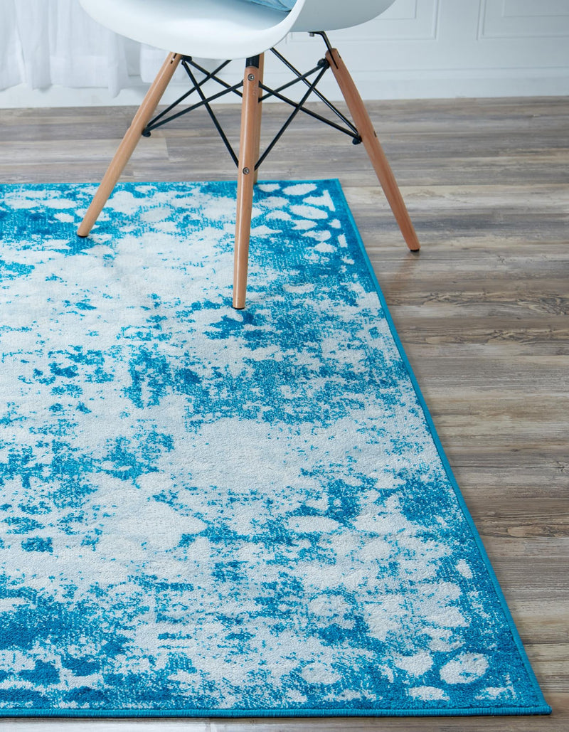Riviera Elegance Collection Area Rug - Vence Rectangle Turquoise lifestyle 9