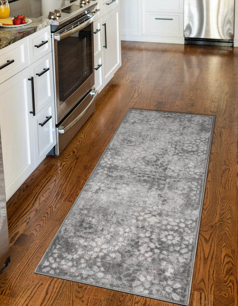 Riviera Elegance Collection Area Rug - Vence Runner Dark Gray lifestyle 0
