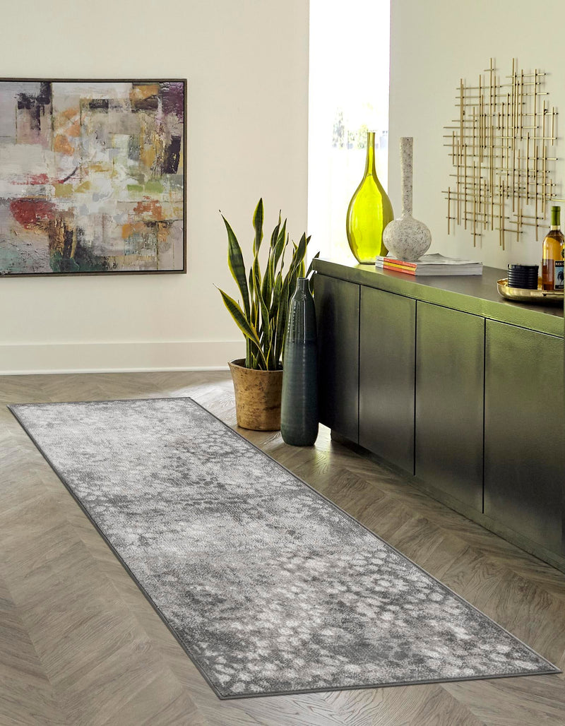 Riviera Elegance Collection Area Rug - Vence Runner Dark Gray lifestyle 7