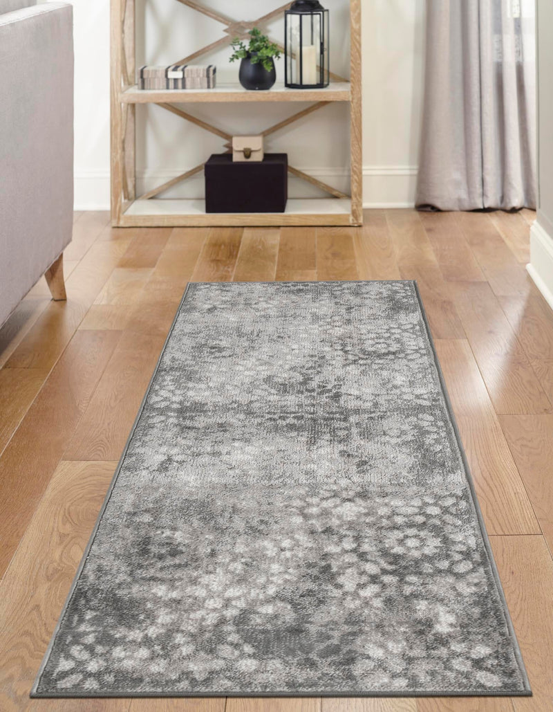 Riviera Elegance Collection Area Rug - Vence Runner Dark Gray lifestyle 11