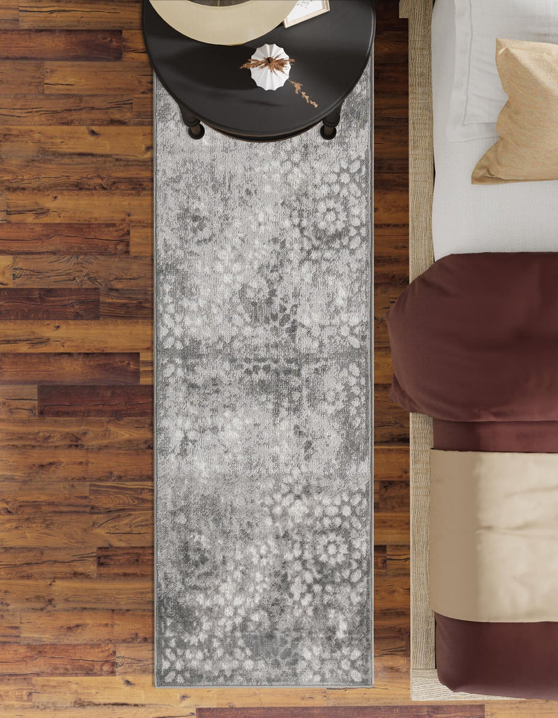 Riviera Elegance Collection Area Rug - Vence Runner Dark Gray lifestyle 13