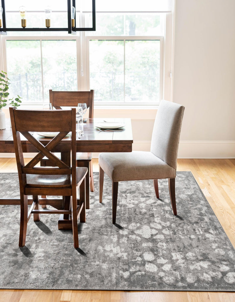 Riviera Elegance Collection Area Rug - Vence Rectangle Dark Gray lifestyle 17